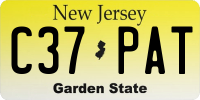 NJ license plate C37PAT
