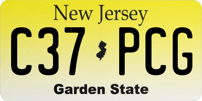 NJ license plate C37PCG