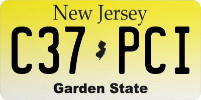 NJ license plate C37PCI