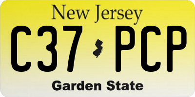 NJ license plate C37PCP