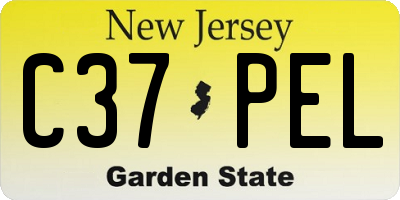 NJ license plate C37PEL