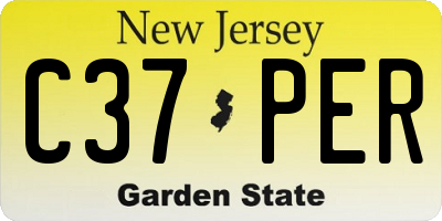 NJ license plate C37PER