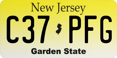 NJ license plate C37PFG