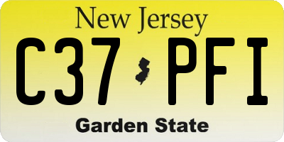 NJ license plate C37PFI