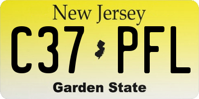 NJ license plate C37PFL