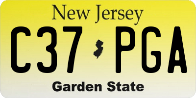 NJ license plate C37PGA