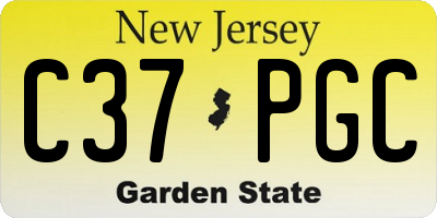 NJ license plate C37PGC