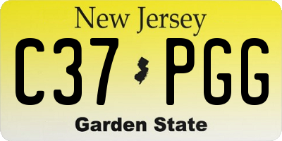 NJ license plate C37PGG