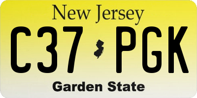 NJ license plate C37PGK