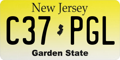 NJ license plate C37PGL
