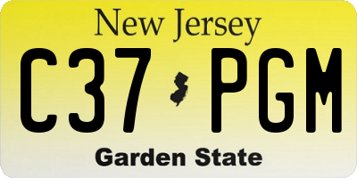 NJ license plate C37PGM