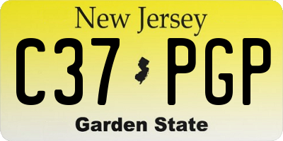 NJ license plate C37PGP