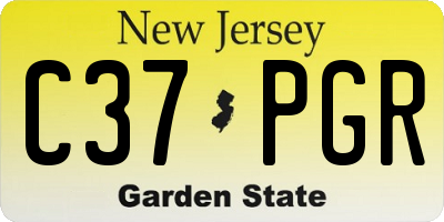 NJ license plate C37PGR