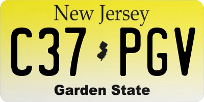 NJ license plate C37PGV