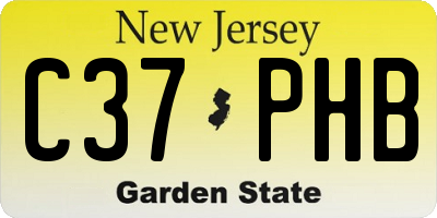 NJ license plate C37PHB