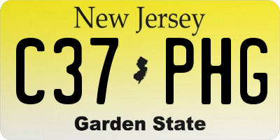 NJ license plate C37PHG
