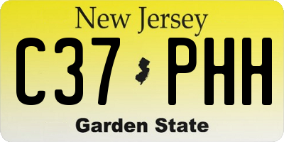 NJ license plate C37PHH