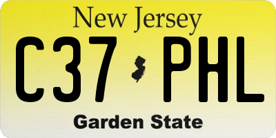 NJ license plate C37PHL