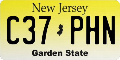 NJ license plate C37PHN