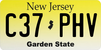 NJ license plate C37PHV