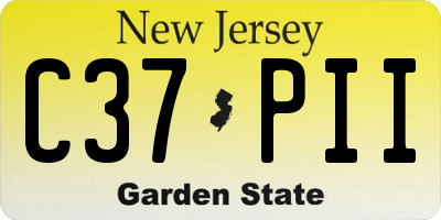 NJ license plate C37PII