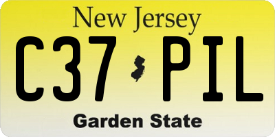 NJ license plate C37PIL