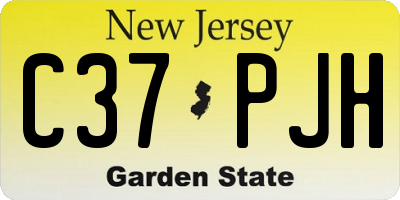 NJ license plate C37PJH