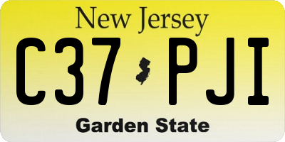 NJ license plate C37PJI