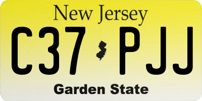 NJ license plate C37PJJ