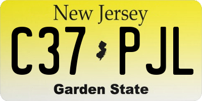 NJ license plate C37PJL