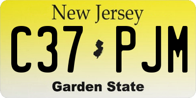 NJ license plate C37PJM