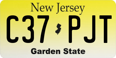 NJ license plate C37PJT
