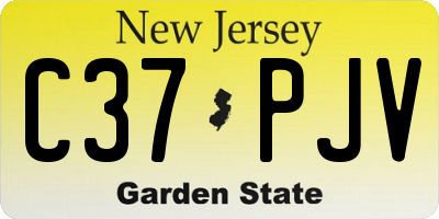 NJ license plate C37PJV