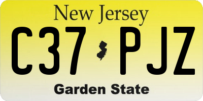 NJ license plate C37PJZ