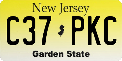 NJ license plate C37PKC