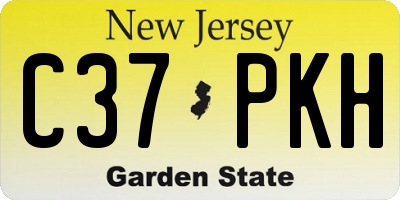 NJ license plate C37PKH