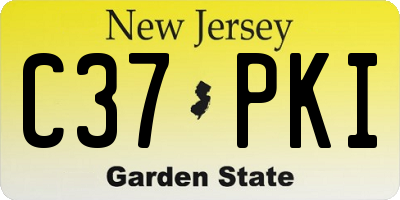 NJ license plate C37PKI