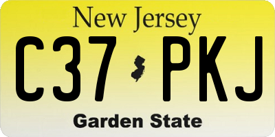 NJ license plate C37PKJ