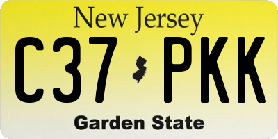 NJ license plate C37PKK