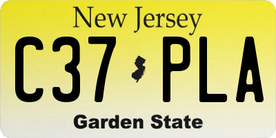NJ license plate C37PLA