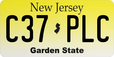 NJ license plate C37PLC