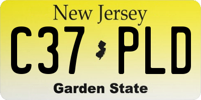 NJ license plate C37PLD