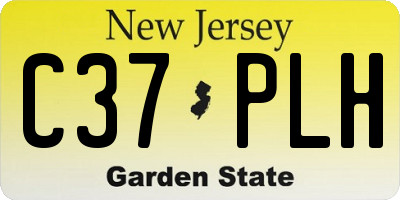 NJ license plate C37PLH