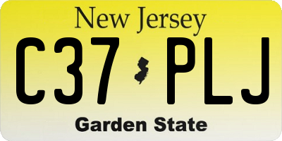 NJ license plate C37PLJ