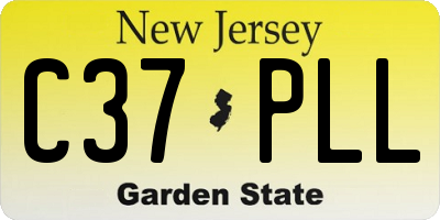 NJ license plate C37PLL