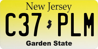 NJ license plate C37PLM