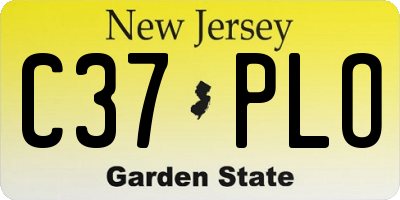 NJ license plate C37PLO
