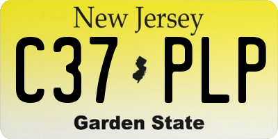 NJ license plate C37PLP
