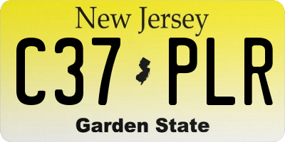 NJ license plate C37PLR