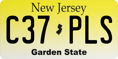 NJ license plate C37PLS